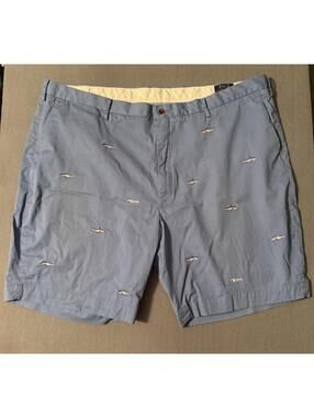 Polo Ralph Lauren Light Blue Embroidered Fish Shorts